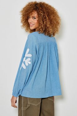 Five Jeans Blouse Beline Bleu Clearance