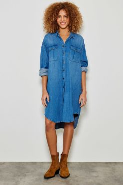 Five Jeans Robe Rym Bleu Hot