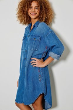 Five Jeans Robe Rym Bleu Hot