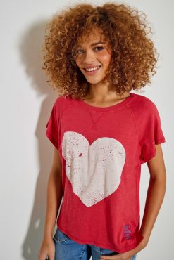 Five Jeans Tee-Shirt Coeur New