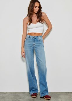 Five Jeans 702 Leslie Jean Large Bleu Clair Hot