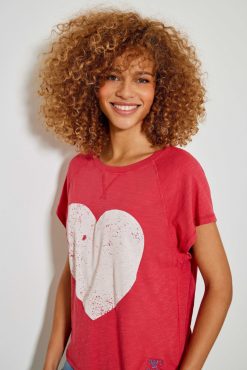 Five Jeans Tee-Shirt Coeur New