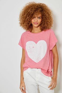 Five Jeans Tee-Shirt Coeur New