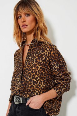 Five Jeans Chemise Canal Leopard Clearance