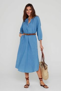 Five Jeans Robe Riselene Bleu Best