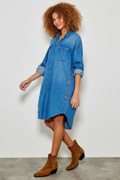 Five Jeans Robe Rym Bleu Hot