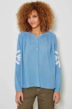 Five Jeans Blouse Beline Bleu Clearance