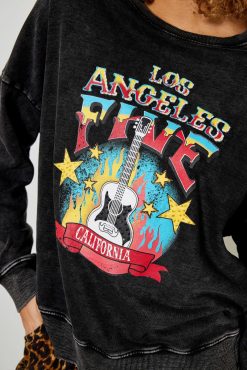 Five Jeans Sweat Los Angeles Gris Acide Hot