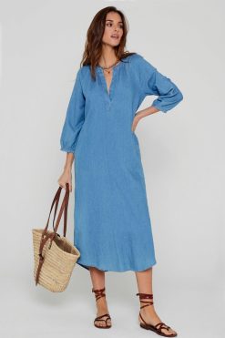 Five Jeans Robe Riselene Bleu Best