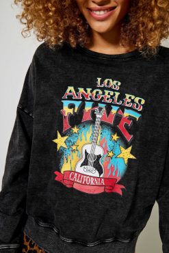 Five Jeans Sweat Los Angeles Gris Acide Hot