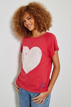 Five Jeans Tee-Shirt Coeur New