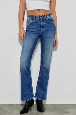 Five Jeans 331 Maylan - Jean Evase Court Bleu Moyen New